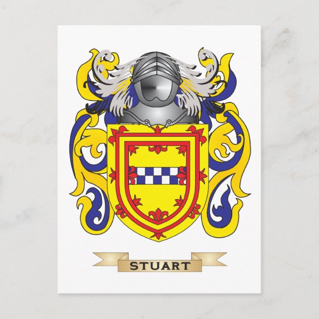 Stuart Jackar av Arm (Family Crest) Vykort (Framsida)