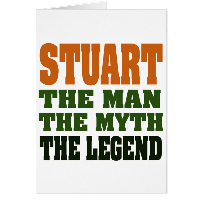 STUART - manen, mythen, legenden Hälsningskort (Framsidan)