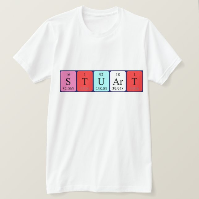 Stuart Periodisk bord namn-skjorta Tee (Design framsida)