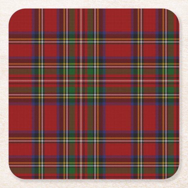 Stuart Play Tartan jul Underlägg Papper Kvadrat (Framsidan)