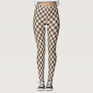 Stuart / Stewart-tartan vit röd grön rutig Leggings