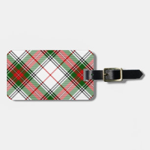 Stuart/Stewart tartan white red grönt plaid Bagagebricka