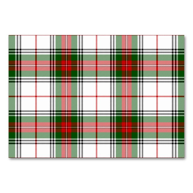 Stuart/Stewart tartan white red grönt plaid Bordsnummer (Framsidan)