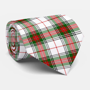 Stuart/Stewart tartan white red grönt plaid Slips