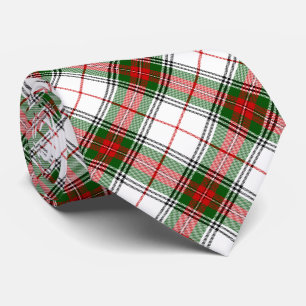 Stuart/Stewart tartan white red grönt plaid Slips