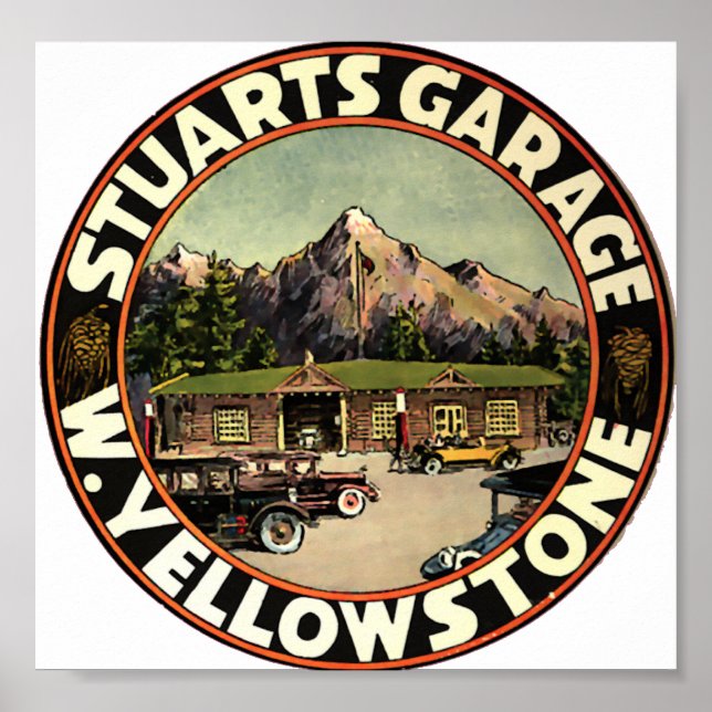 Stuart's Garage Yellowstone Poster (Framsidan)