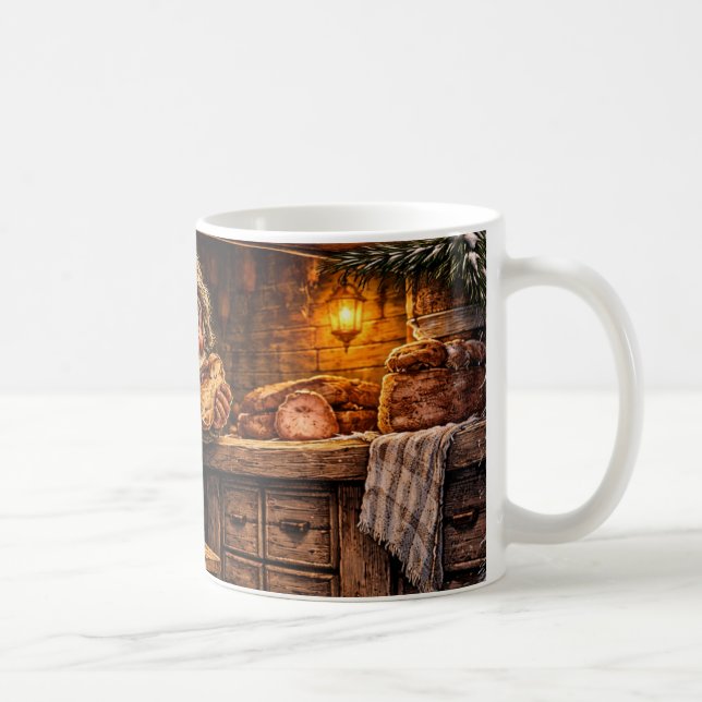 Stubbig isländsk  jultomte postkort kaffemugg (Höger)