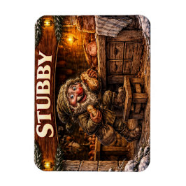 Stubbig isländsk jultomte postkort magnet