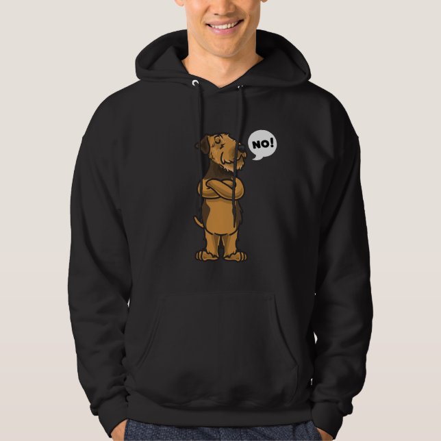 Stubborn Airedale Terrier Dog Hoodie (Framsida)