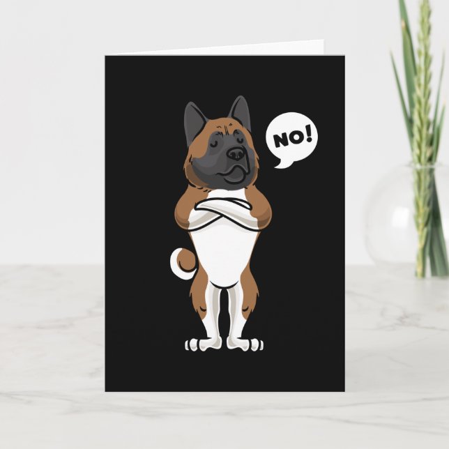 Stubborn American Akita Kort (Framsida)