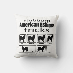 Stubborn American Eskimo Tricks Kudde