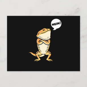 Stubborn Beared Dragon Pogona Reptile Lizard Vykort