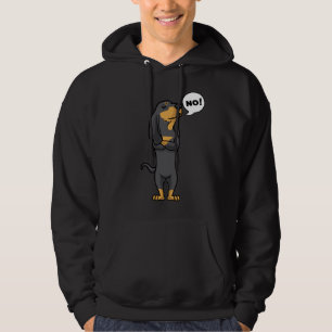 Stubborn Black och Tan Coonhound Hund Hoodie
