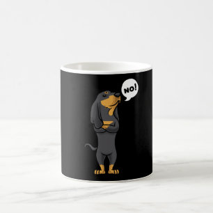 Stubborn Black och Tan Coonhound Hund Kaffemugg