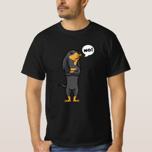 Stubborn Black och Tan Coonhound Hund T Shirt