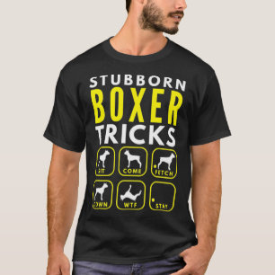 Stubborn Boxer Tricks - Hund Training Premium T Shirt