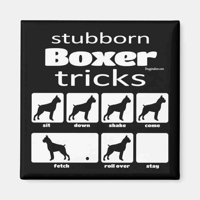 Stubborn Boxer Tricks Magnet (Framsidan)