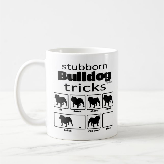 Stubborn Bulldog Tricks Kaffemugg (Vänster)