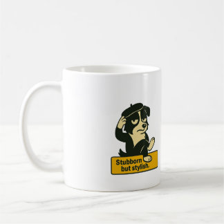 "Stubborn but Snyggt" Mugg-Funny Gräns Collie Kaffemugg