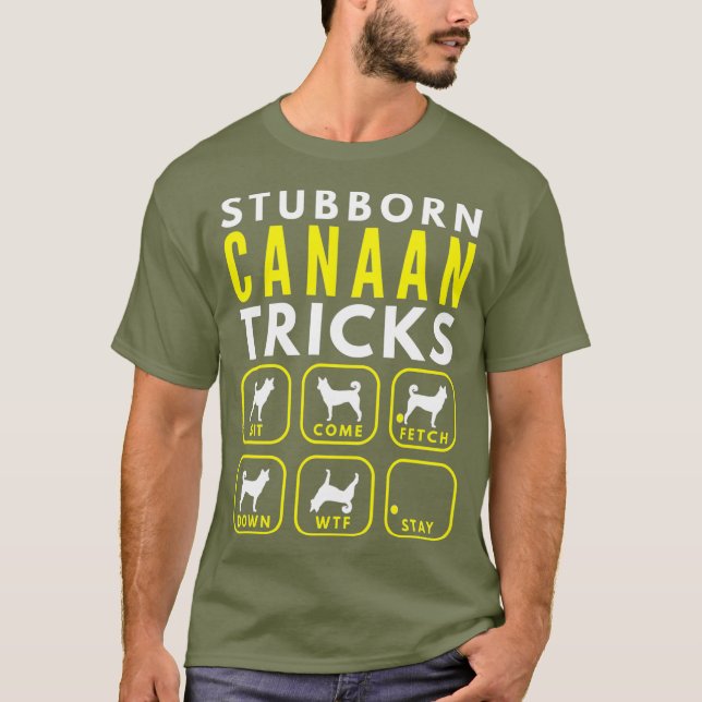 Stubborn Canaan Hund Tricks - Hund Training T Shirt (Framsida)