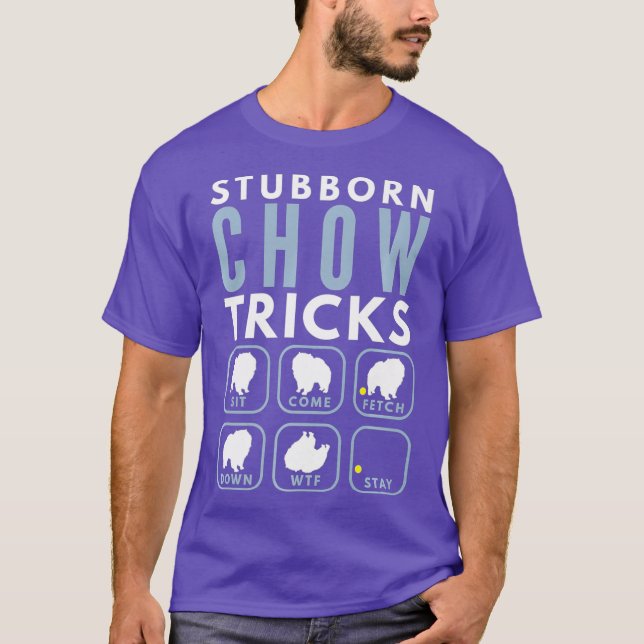 Stubborn Chow Tricks - Hund Training Premium T Shirt (Framsida)