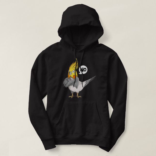 Stubborn Cockatiel Bird Älskare Kids Women Premium Hoodie (Design framsida)