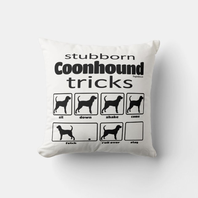 Stubborn Coonhound Tricks Kudde (Framsida)