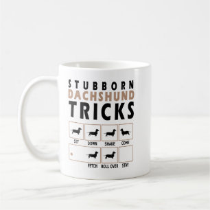 Stubborn Dachshund Tricks T-Shirt Kaffemugg