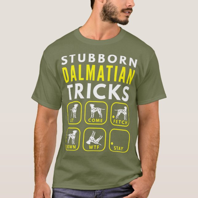 Stubborn Dalmatian Tricks - Hund Training Premium T Shirt (Framsida)