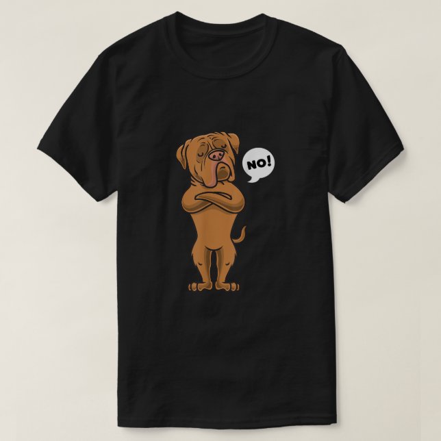 Stubborn Dogue de Bordeaux Hund T Shirt (Design framsida)