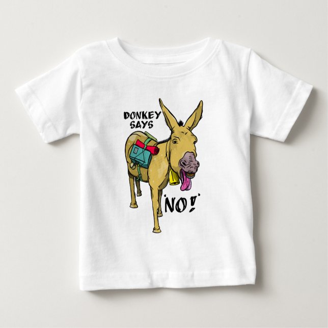 Stubborn donkey Lusle T Shirt (Framsida)