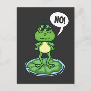 Stubborn Frog Catcher Amphibian Sjö Humor Vykort