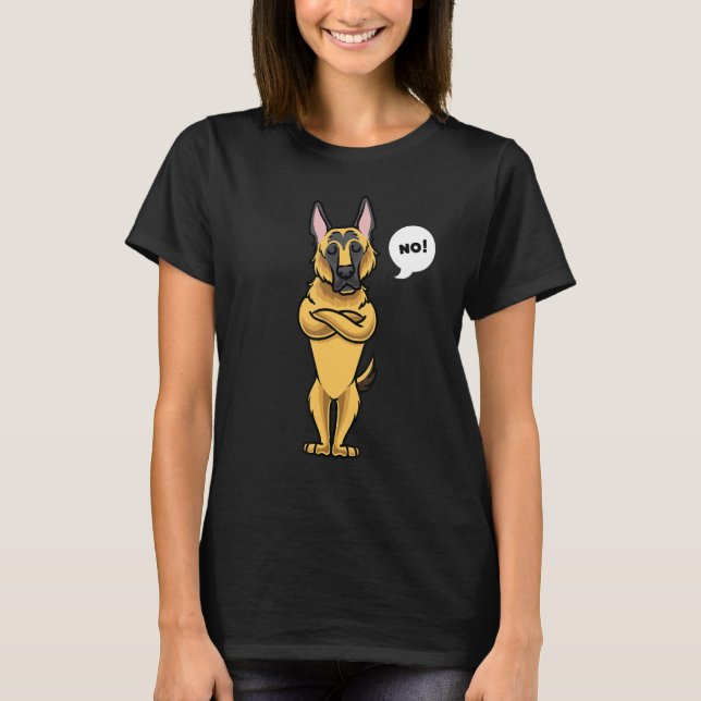Stubborn German Shepherd Hundägare T Shirt (Framsida)