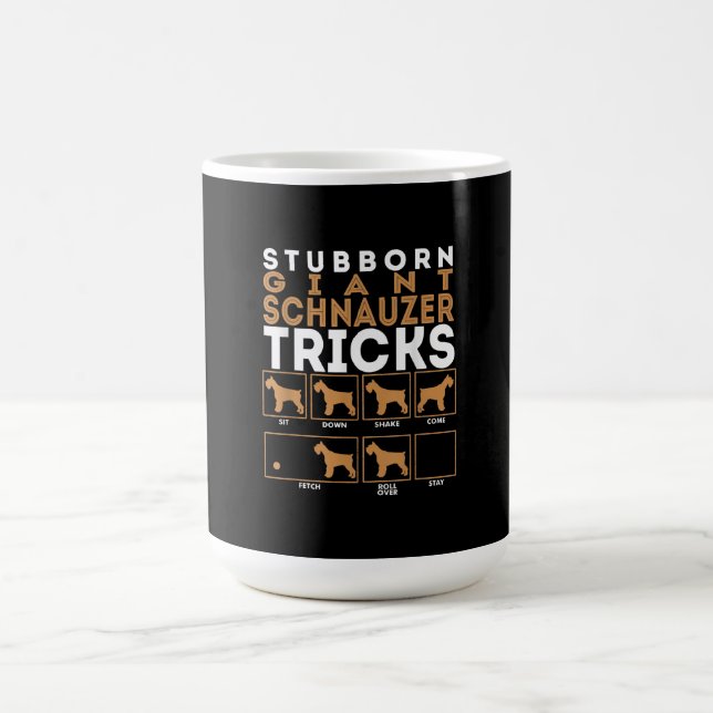Stubborn Giant Schnauzer Hund Tricks Graphic Kaffemugg (Center)