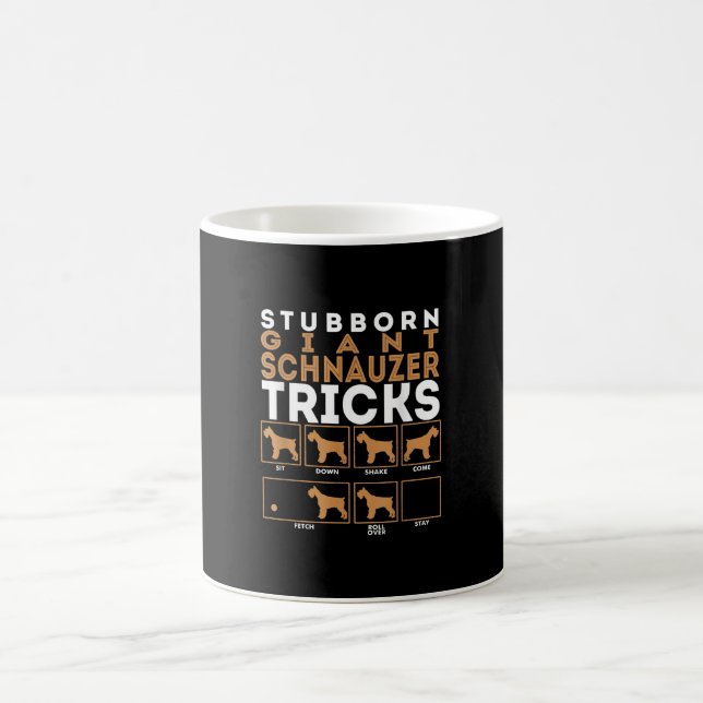 Stubborn Giant Schnauzer Hund Tricks Graphic Kaffemugg (Center)