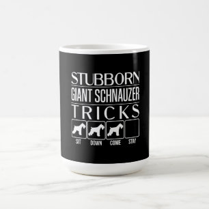 Stubborn Giant Schnauzer Tricks, Funny Giant Schna Kaffemugg