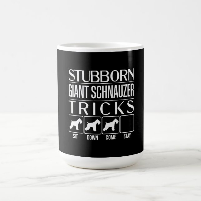 Stubborn Giant Schnauzer Tricks, Funny Giant Schna Kaffemugg (Center)