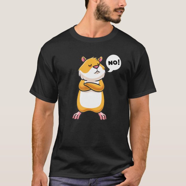 Stubborn Golden Hamster T Shirt (Framsida)