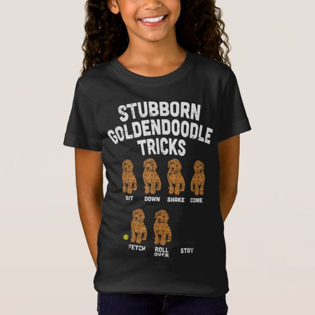 Stubborn Goldendoodle Tricks Rolig hund Trainer Ma T Shirt (Framsida)