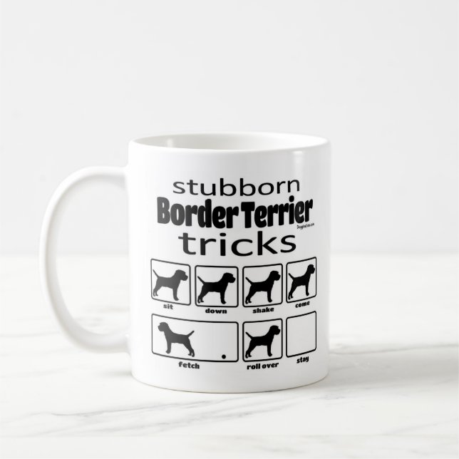 Stubborn Gräns Terrier Tricks Kaffemugg (Vänster)