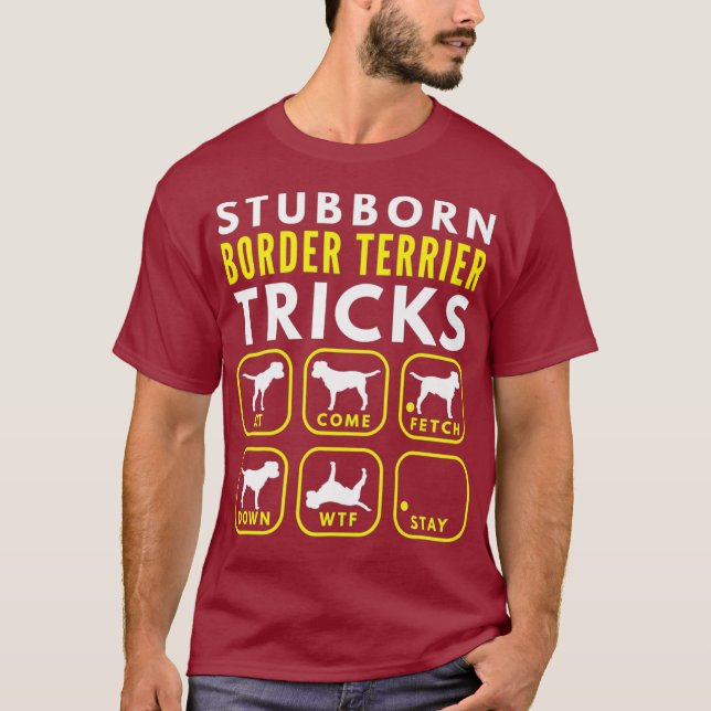 Stubborn Gräns Terrier Tririer - Hund Training T Shirt (Framsida)
