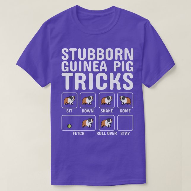 Stubborn Guinea Gris Tricks Pet Premium T Shirt (Design framsida)