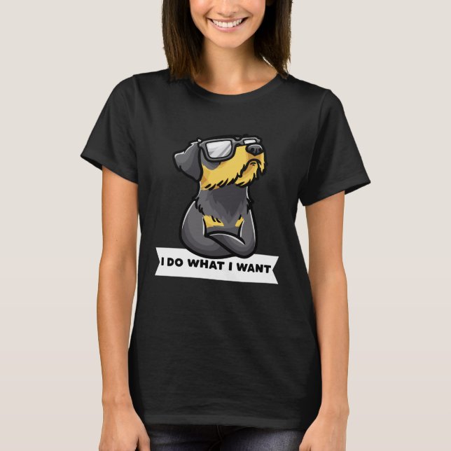 Stubborn Jagdterrier Dog funny T Shirt (Framsida)
