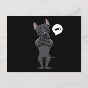 Stubborn Käpp Corso Italiano Hund lustig Vykort