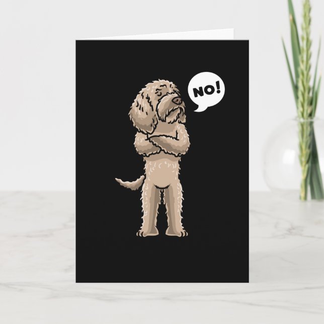 Stubborn Labradoodle Dog Kort (Framsida)