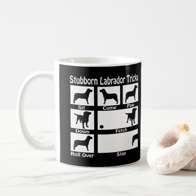 Stubborn Labrador Retriever Hund Tricks V2 Kaffemugg (Med munk)