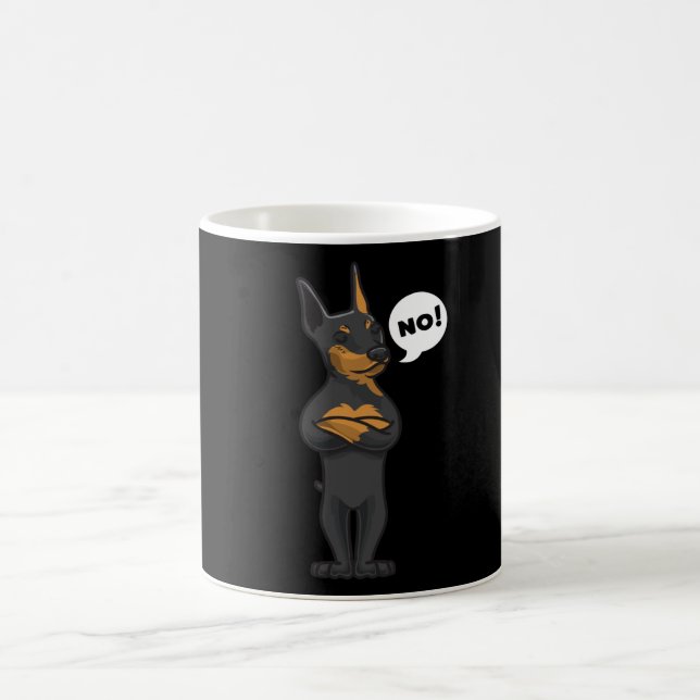Stubborn Miniature Pinscher Kaffemugg (Center)