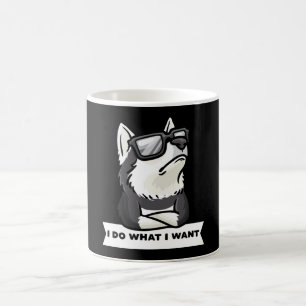 Stubborn Pomsky Hund Funny Kaffemugg
