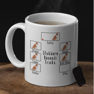 Stubborn Red Basenji Tricks Hund Coffee Mugg