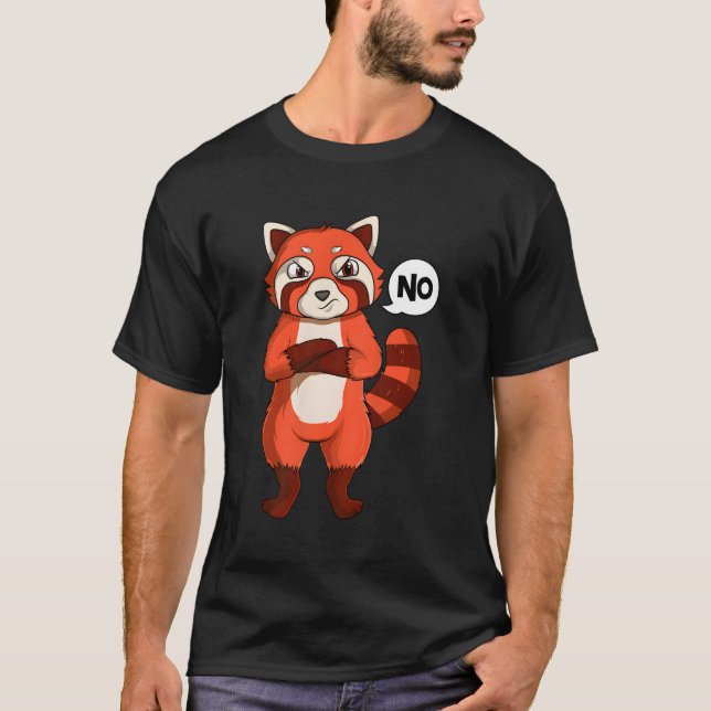 Stubborn Red Panda T Shirt (Framsida)